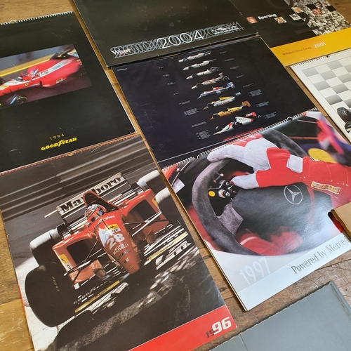 5 - A collection of calendars, comprising Motorsport Kalender 1999, Powered by Mercedes-Benz 1997, Motor...