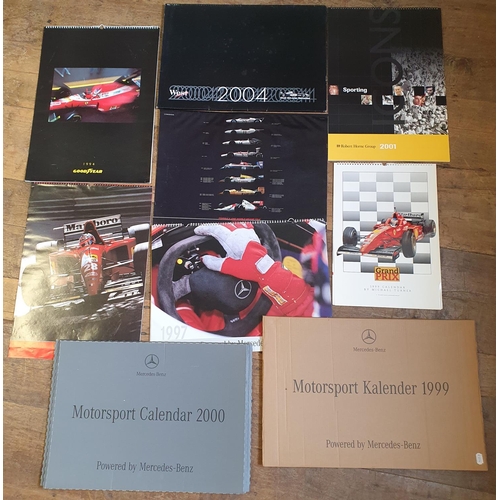 5 - A collection of calendars, comprising Motorsport Kalender 1999, Powered by Mercedes-Benz 1997, Motor...
