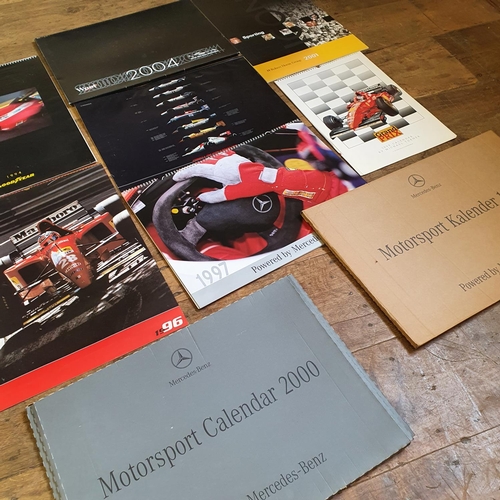 5 - A collection of calendars, comprising Motorsport Kalender 1999, Powered by Mercedes-Benz 1997, Motor...
