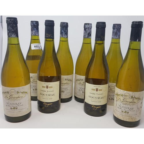 602 - Eight assorted bottles of Vouvray (8)