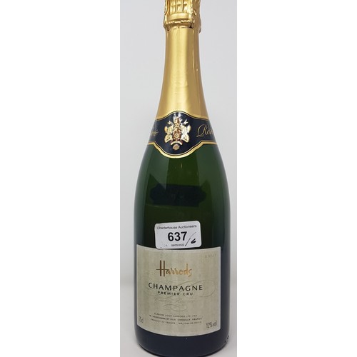 637 - A bottle of Bollinger champagne, 1996, two other bottles of Bollinger champagne, two bottles of Harr... 