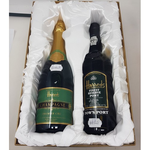 637 - A bottle of Bollinger champagne, 1996, two other bottles of Bollinger champagne, two bottles of Harr... 