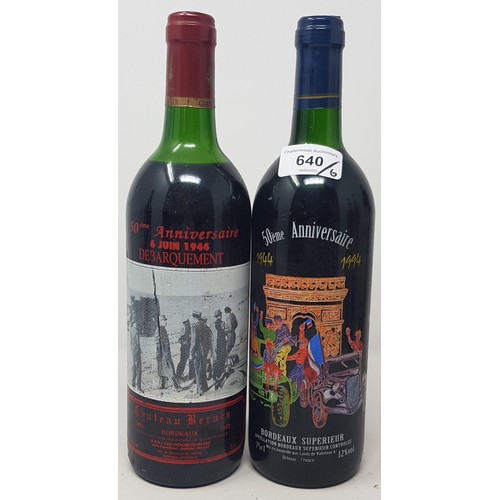 640 - A magnum of Chateau Perron, 2005, and five bottles of D-Day commemorative anniversary wine (6)