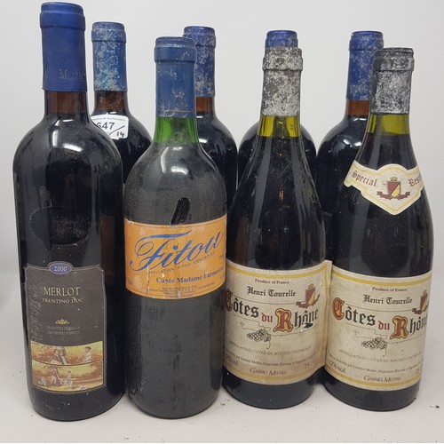 647 - Fourteen assorted bottles of wine, including Fitou (14)