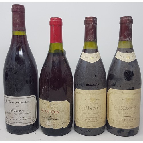 654 - Five bottles of Moulin-A-Vent, Georges Duboeuf, 1994, and two others similar, 1996 (7)