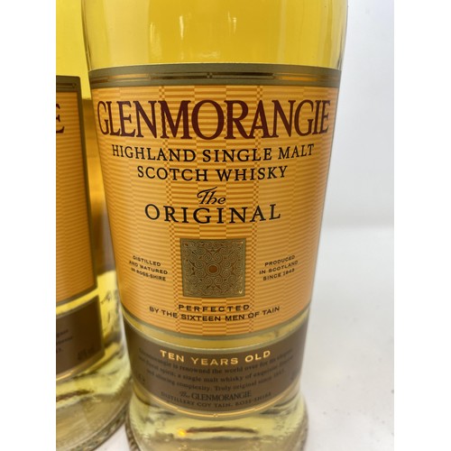 699 - Two bottles of Glenmorangie whisky, boxed, and a bottle of VAT 69 whisky (3)