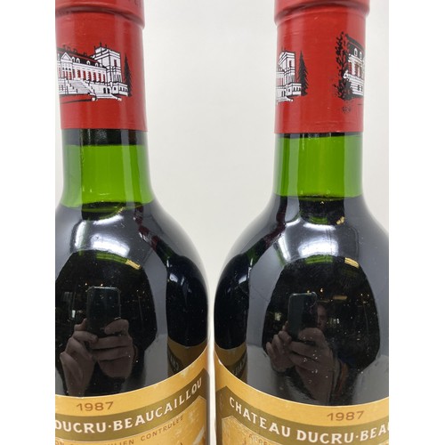 701 - Two bottles of Chateau Ducru Beaucaillou St Julien, 1987, Robert Parker 82/100 (2)