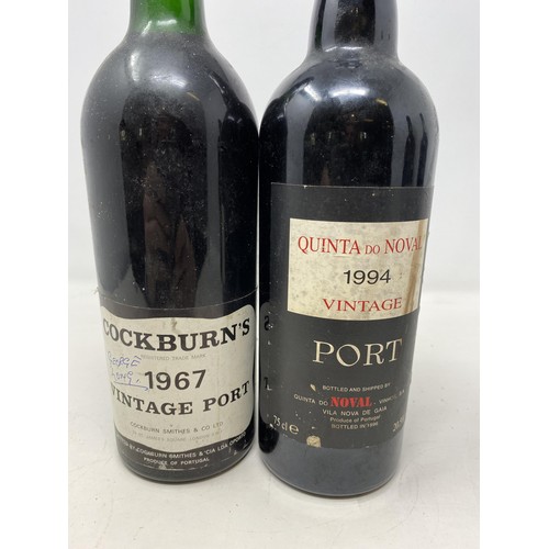 703 - A bottle of Cockburn's vintage port, 1967, and three other bottles of port (4)