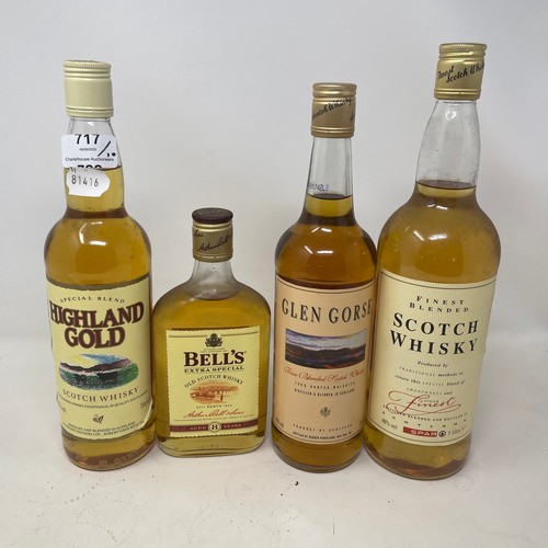 717 - Assorted whisky, in various sized bottles (10)