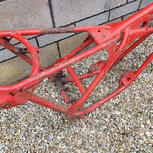 22 - A Fantic frame, painted red...