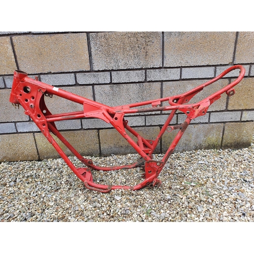 22 - A Fantic frame, painted red...