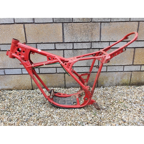 23 - A Fantic frame, painted red...