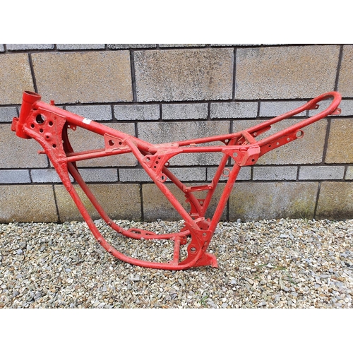 24 - A Fantic frame, painted red...