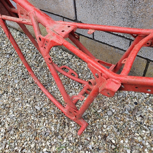 24 - A Fantic frame, painted red...