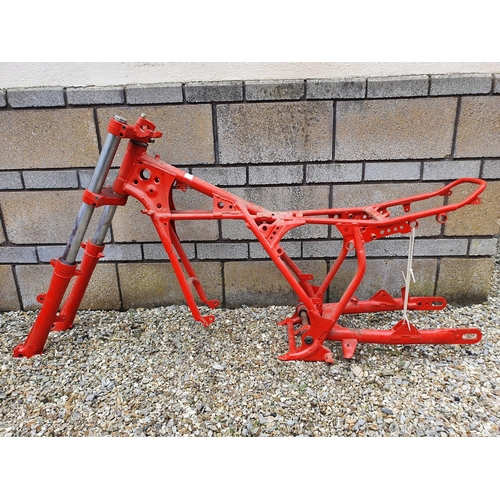 25 - A Fantic frame, painted red...