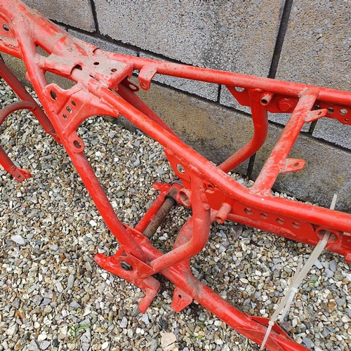 25 - A Fantic frame, painted red...