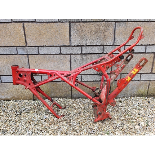 28 - A Fantic frame, painted red...