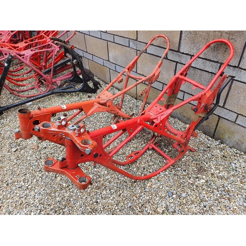 38 - Two Fantic red painted frames (2)...