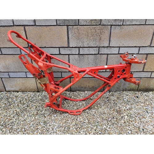 38 - Two Fantic red painted frames (2)...