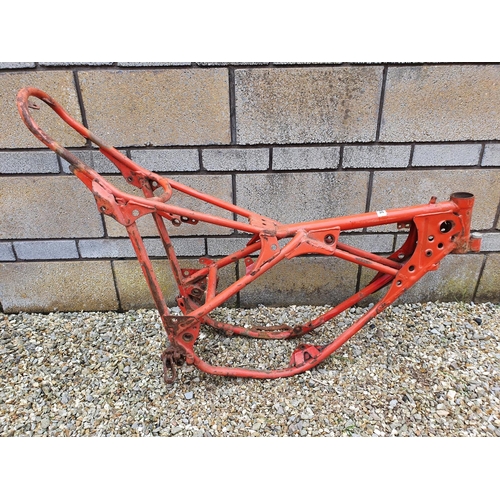 38 - Two Fantic red painted frames (2)...