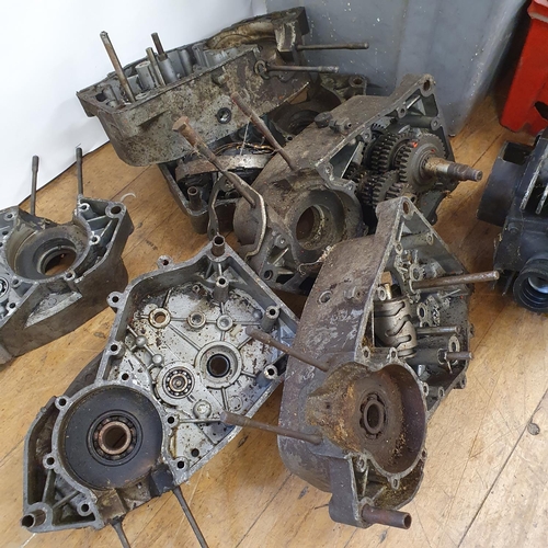 100 - Assorted engine, gearbox and other parts, in a tea chest and a box (qty)