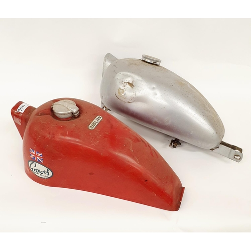 103 - A Greeves Anglian fibreglass fuel tank, and an aluminum fuel tank (2)