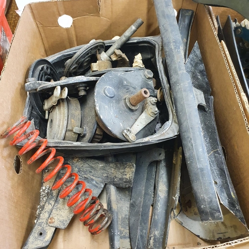 105 - Assorted bike parts (3 boxes)