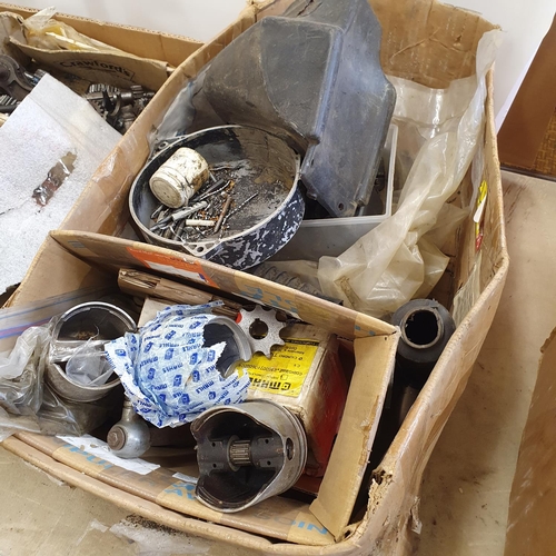 105 - Assorted bike parts (3 boxes)