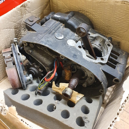 106 - Assorted Fantic engine and gearbox parts (2 boxes)