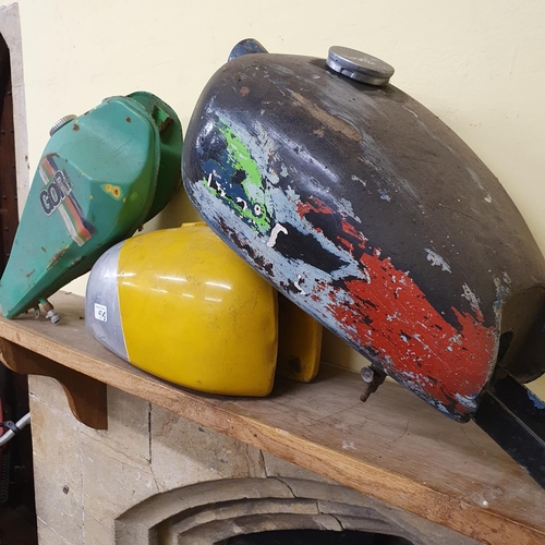 47 - A Gori metal fuel tank, a BSA aluminium tank and another tank (3)...