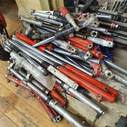 55 - A large group of assorted front forks...