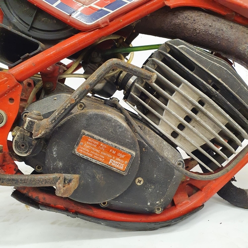 75 - A Fantic trials bike, front end missing