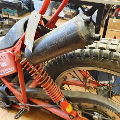 75 - A Fantic trials bike, front end missing