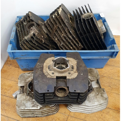 77 - Six Fantic cylinder heads, and other items (qty)