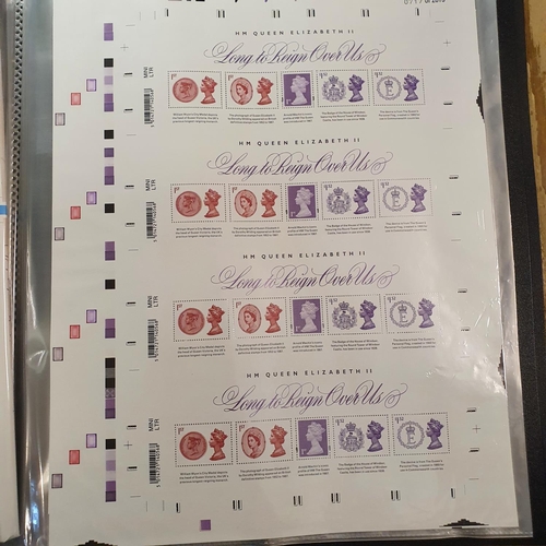 9 - Assorted Royal Mail commemorative sheets of stamps, in an album