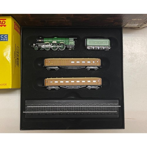 206 - A Hornby OO gauge 4-6-2 locomotive and tender, boxed, a Harry Potter electric train set, and a Mini ... 