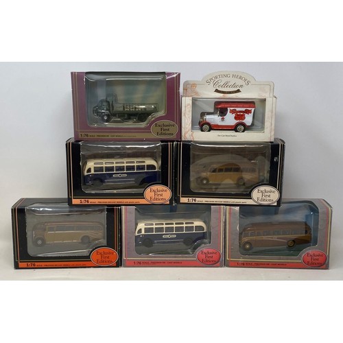 212 - A Corgi Eddie Stobbart model truck, No 59504, an Exclusive First Edition bus, No 32305, and various ... 