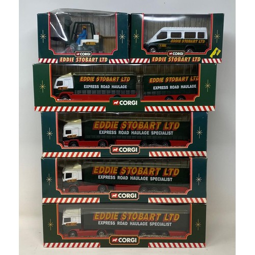 212 - A Corgi Eddie Stobbart model truck, No 59504, an Exclusive First Edition bus, No 32305, and various ... 