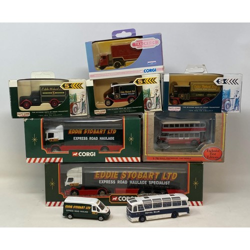 212 - A Corgi Eddie Stobbart model truck, No 59504, an Exclusive First Edition bus, No 32305, and various ... 