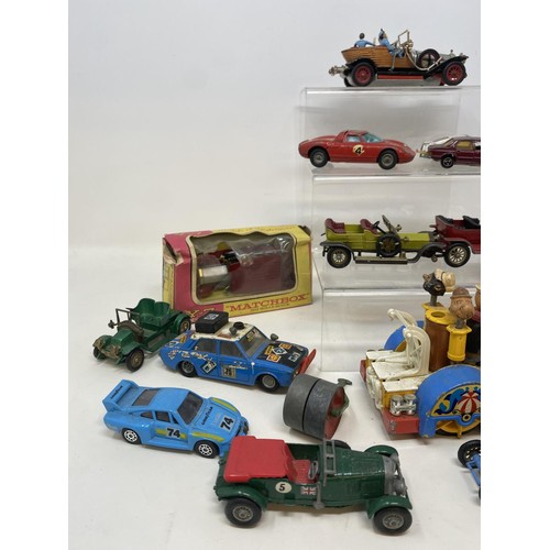 216 - A Wiking Modell Daimler-Motorwagen, a Corgi Toys Chitty Chitty Bang Bang model, and various other to... 