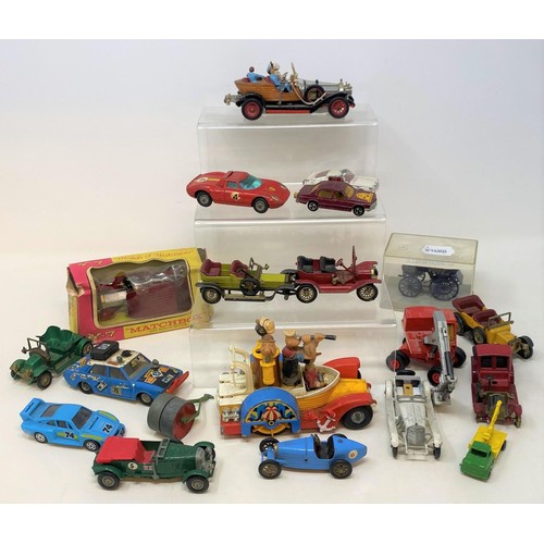 216 - A Wiking Modell Daimler-Motorwagen, a Corgi Toys Chitty Chitty Bang Bang model, and various other to... 