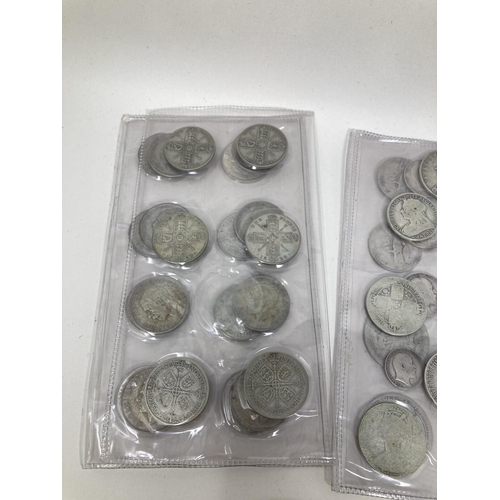 115 - Assorted half crowns and other coins, mostly pre-47