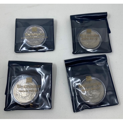 120 - A Rupert Bear silver plated ingot collection, three Royal Mint £20 fine silver coins, other coins an... 