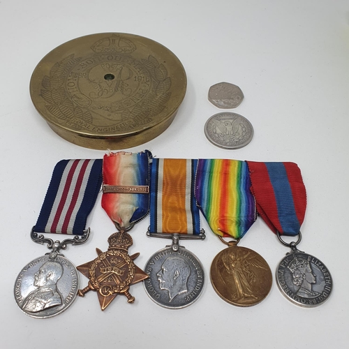 150 - A group of five medals, awarded to 9703 L Cpl W A Marshall R Berks R, comprising a Military Medal, 1... 