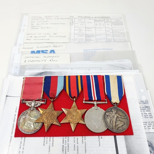 158 - A group of five medals, awarded to Apprentice Ian Alastair Clark, comprising a BEM 1935-1945 Star, B... 