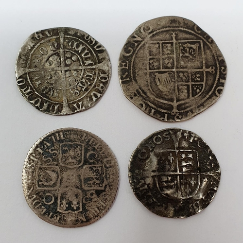 135 - An Elizabeth I hammered groat, and three other coins (4)