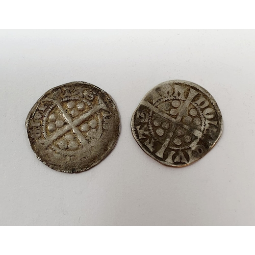 138 - A hammered silver penny, and another similar (2)