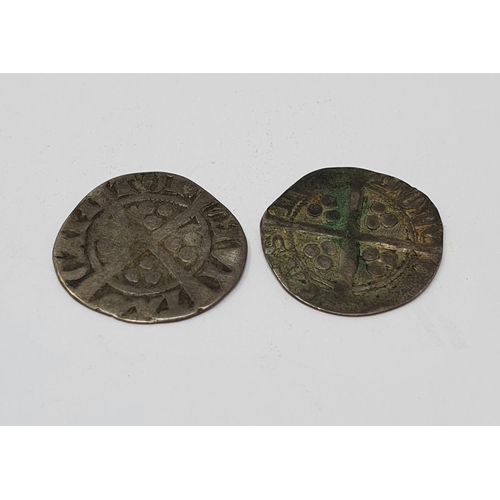 141 - A hammered silver penny, and another similar (2)