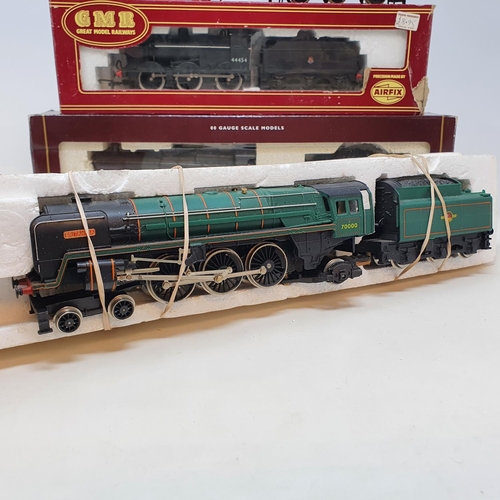 223 - A Hornby Railways OO gauge 2-8-2 locomotive and tender, boxed, and assorted related items (qty)