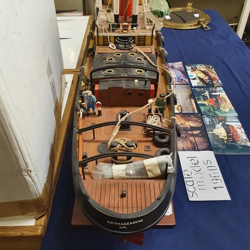 241 - A radio controlled model of G. Strange & Sons fishing boat, on a stand